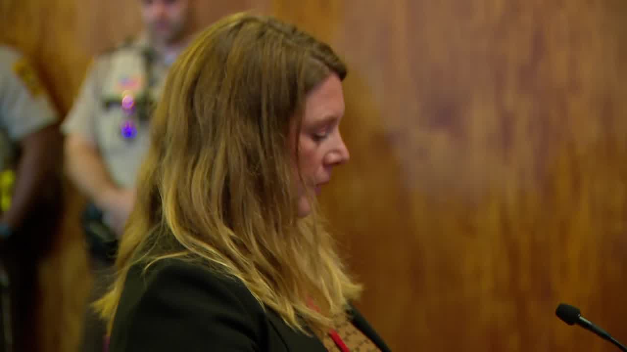 Michael Brasel's widow reads statement in court