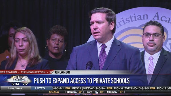 Gov DeSantis pushes to expand access to private schools