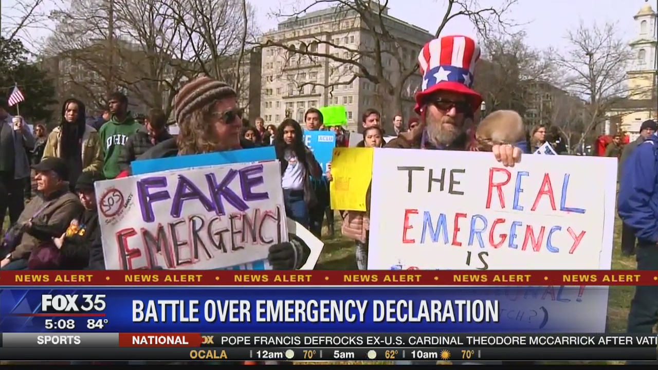 Battle over emergency declaration