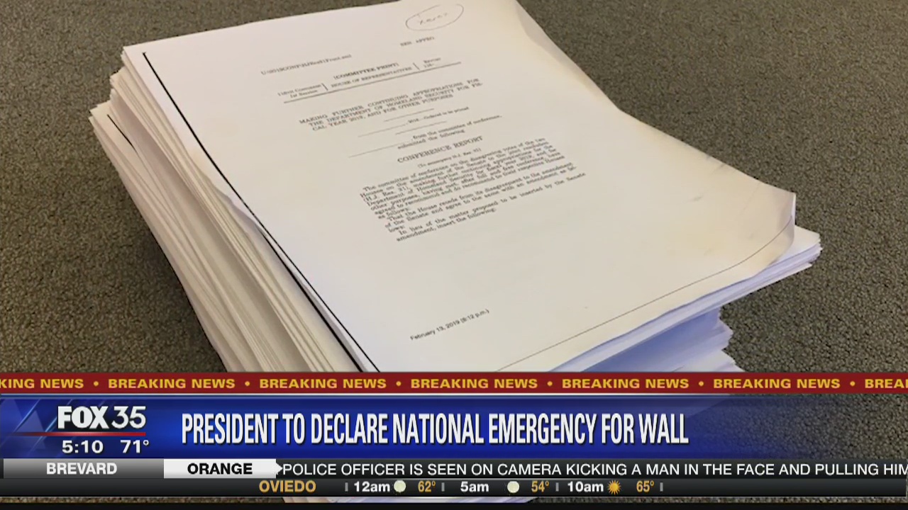 President to declare national emergency over border security