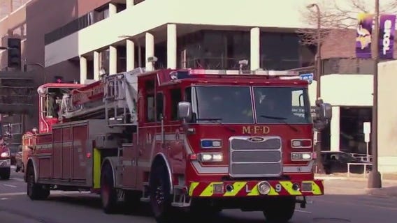 Firefighters bring gifts Mpls burn center