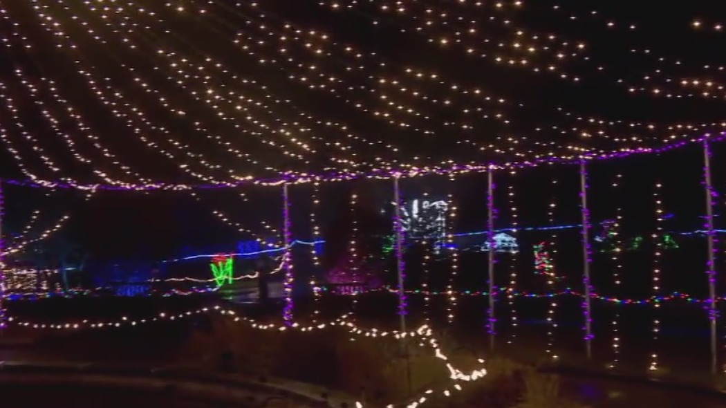 Holiday lights display at MN Landscape Arboretum