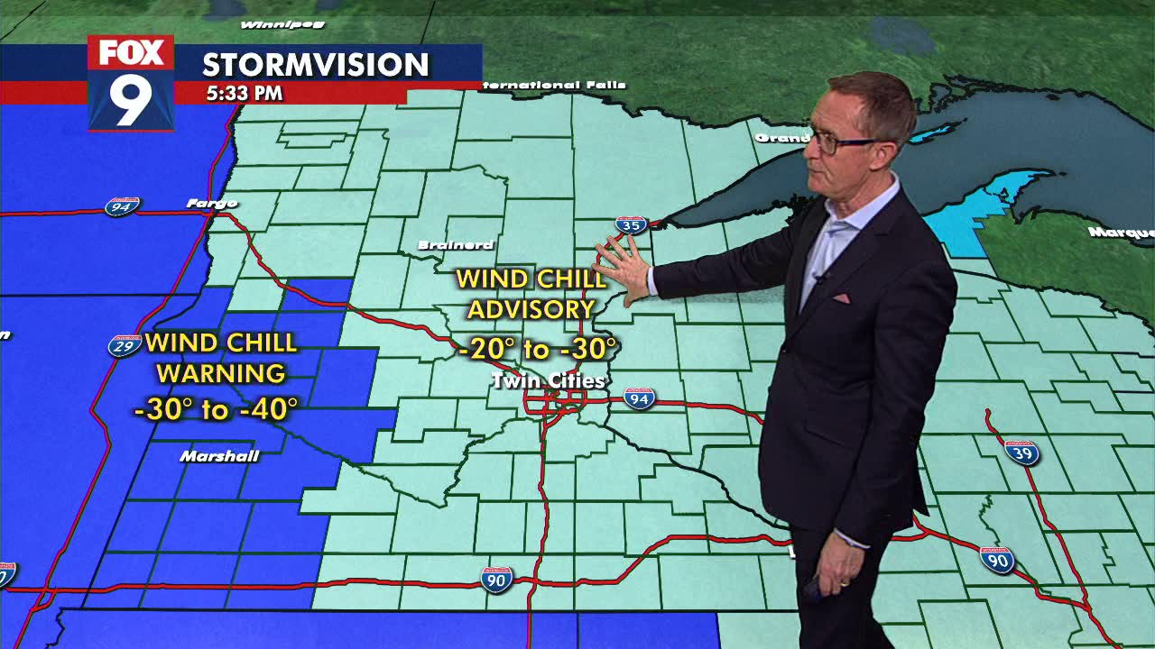 Subzero temps to start the week in MN