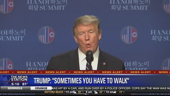 Trump walks away from talks with NKorean leader