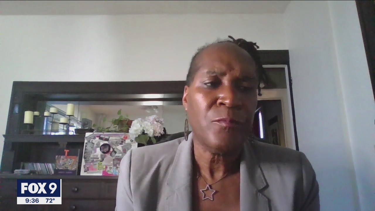 VP of Minneapolis City Council Andrea Jenkins talks with FOX 9