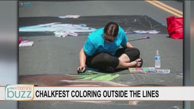 Chalkfest coloring outside the lines for annual festival