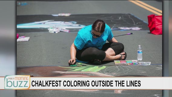 Chalkfest coloring outside the lines for annual festival