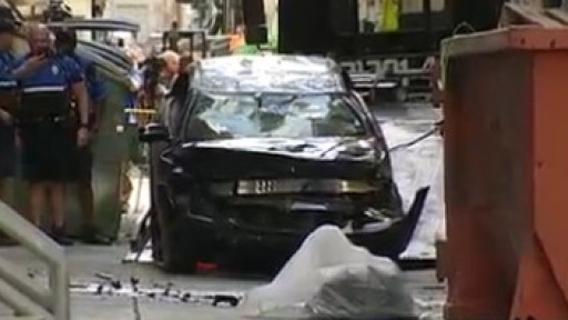 Car falls off parking garage