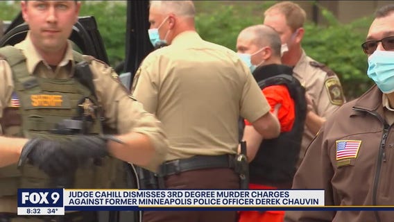 Judge dismisses 3rd degree murder charge against Derek Chauvin, 2nd degree murder charge remains
