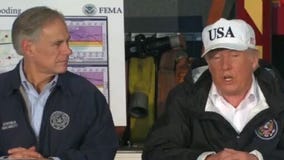 President Trump stops in Austin for briefing on Harvey recovery