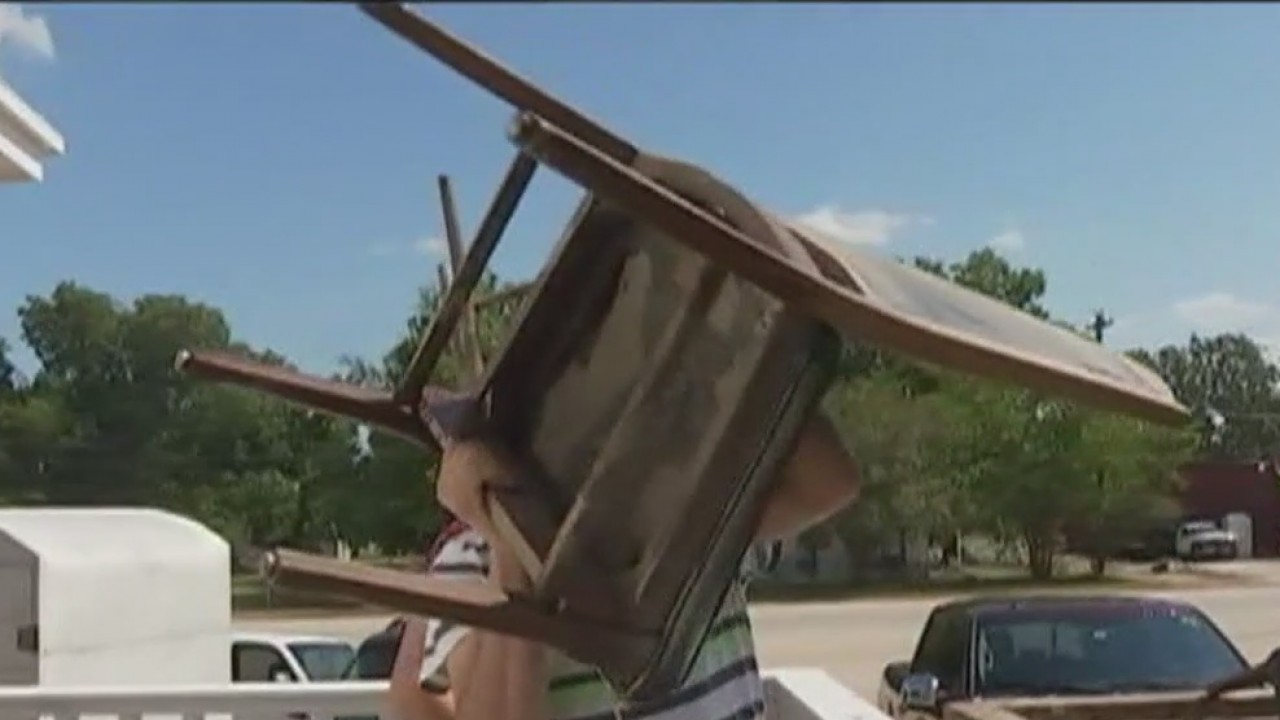 Clean up begins in La Grange