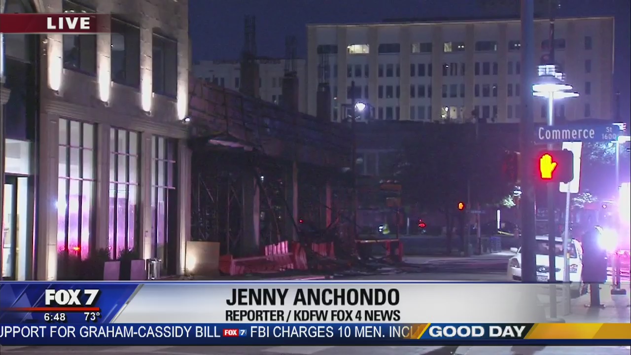 Fire investigation in downtown Dallas
