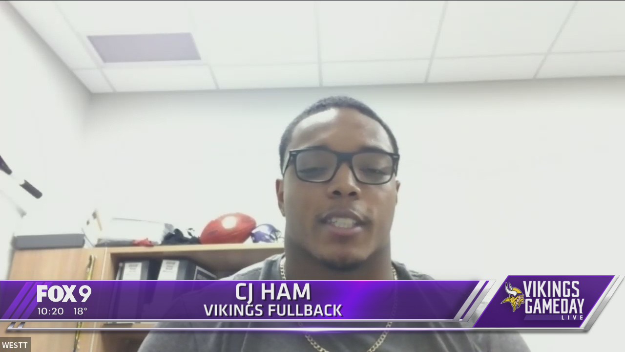 FOX 9 talks with Vikings player CJ Ham ahead of Sunday game