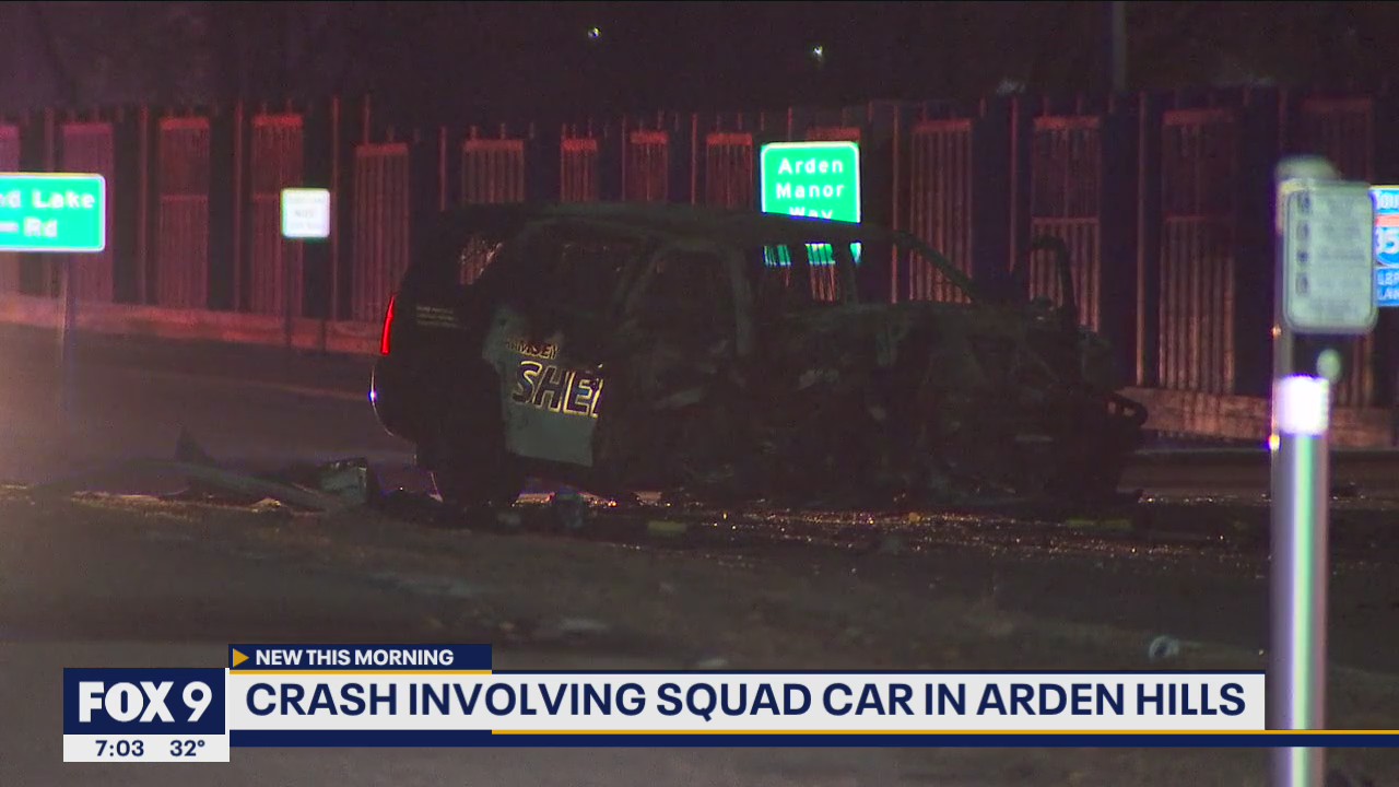 Crash involving Ramsey County squad vehicle in Arden Hills