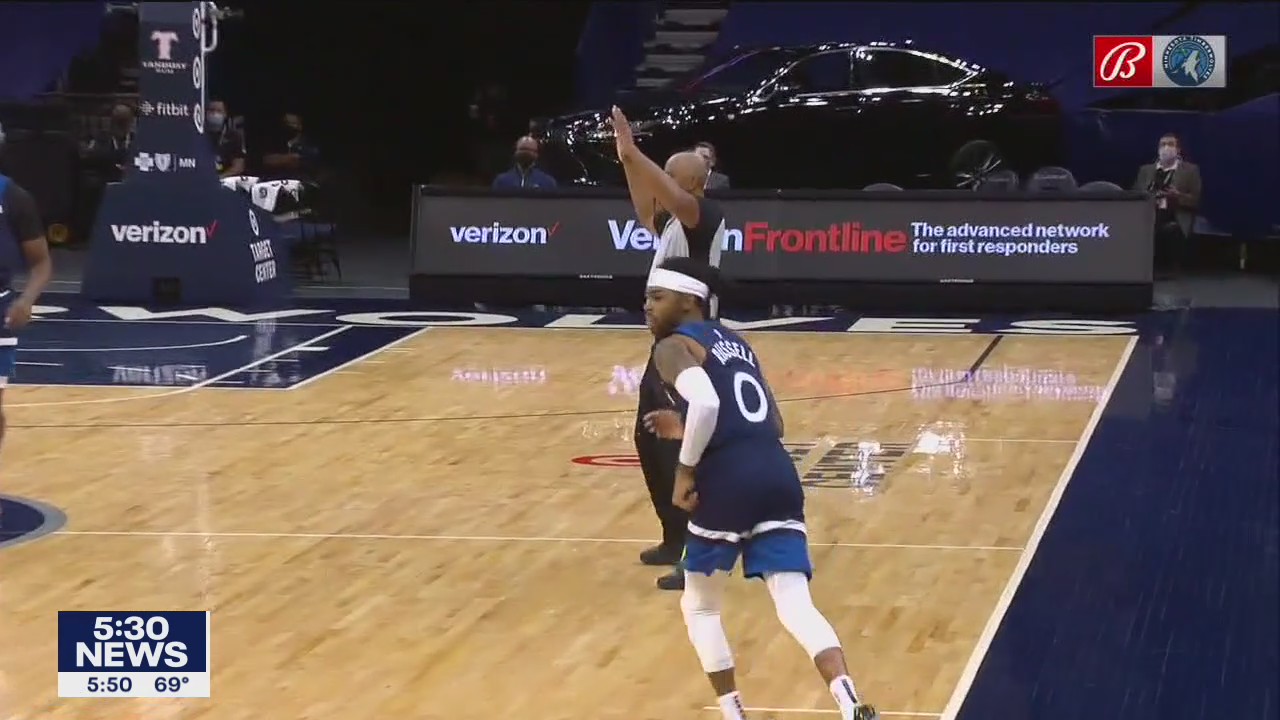 Timberwolves duo of Towns and Russell back together on the court for the first time