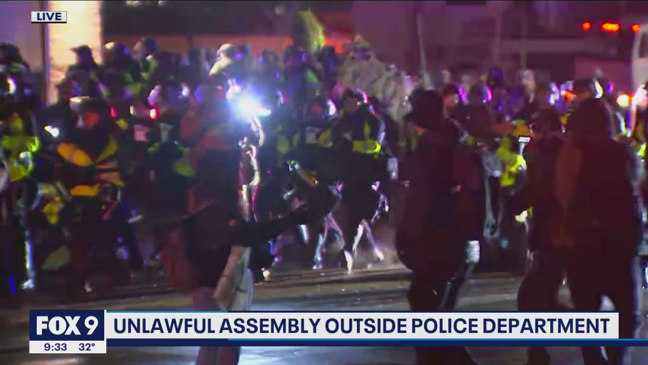 Arrests made outside Brooklyn Center Police Department during protest