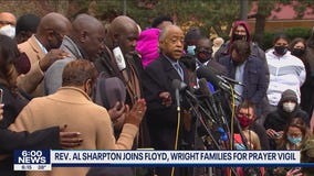 Al Sharpton joins Floyd, Wright families for prayer vigil