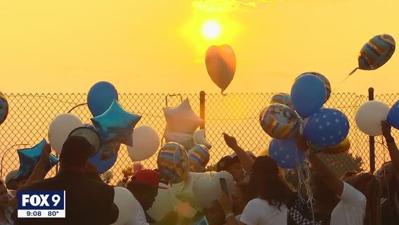 Family releases balloons to remember baby killed in Brooklyn Center crash