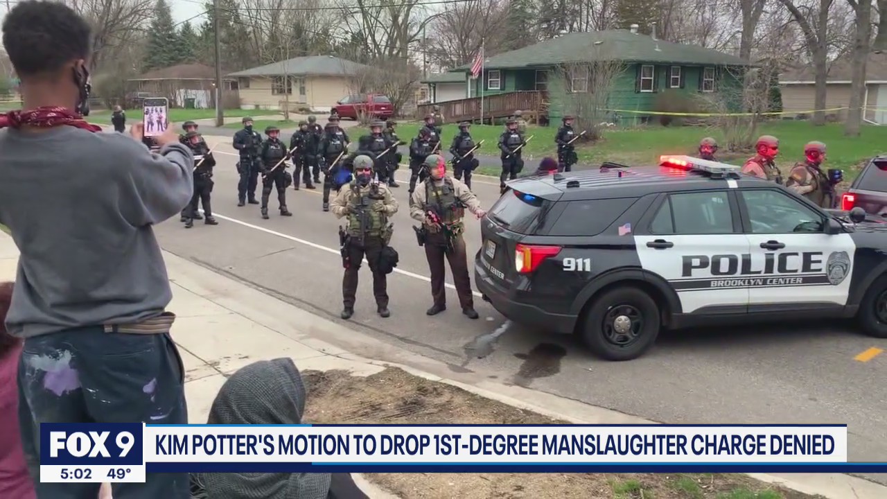 Kim Potter's motion to drop first-degree manslaughter charge denied