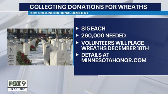 Fort Snelling National Cemetery collecting donations for remembrance wreaths