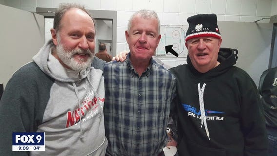 Senior hockey players give special send-off to one of their own