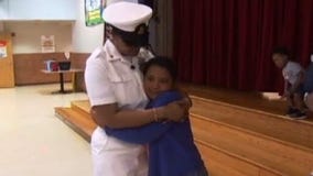 Navy mom surprises daughter in Hutto