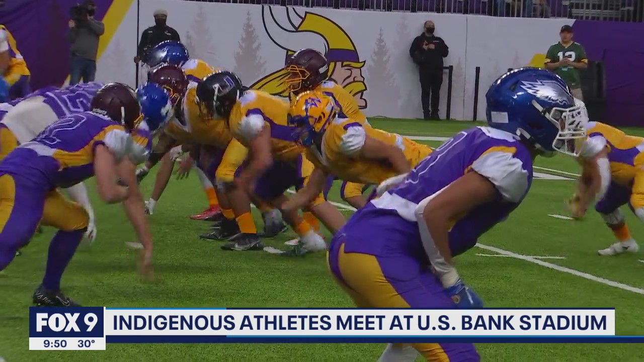 Indigenous high school athletes play at U.S. Bank Stadium