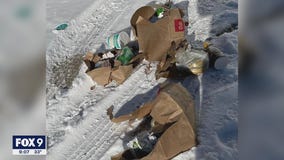 Police: Instacart driver ran over groceries over 'Thank You Blaine PD' sign