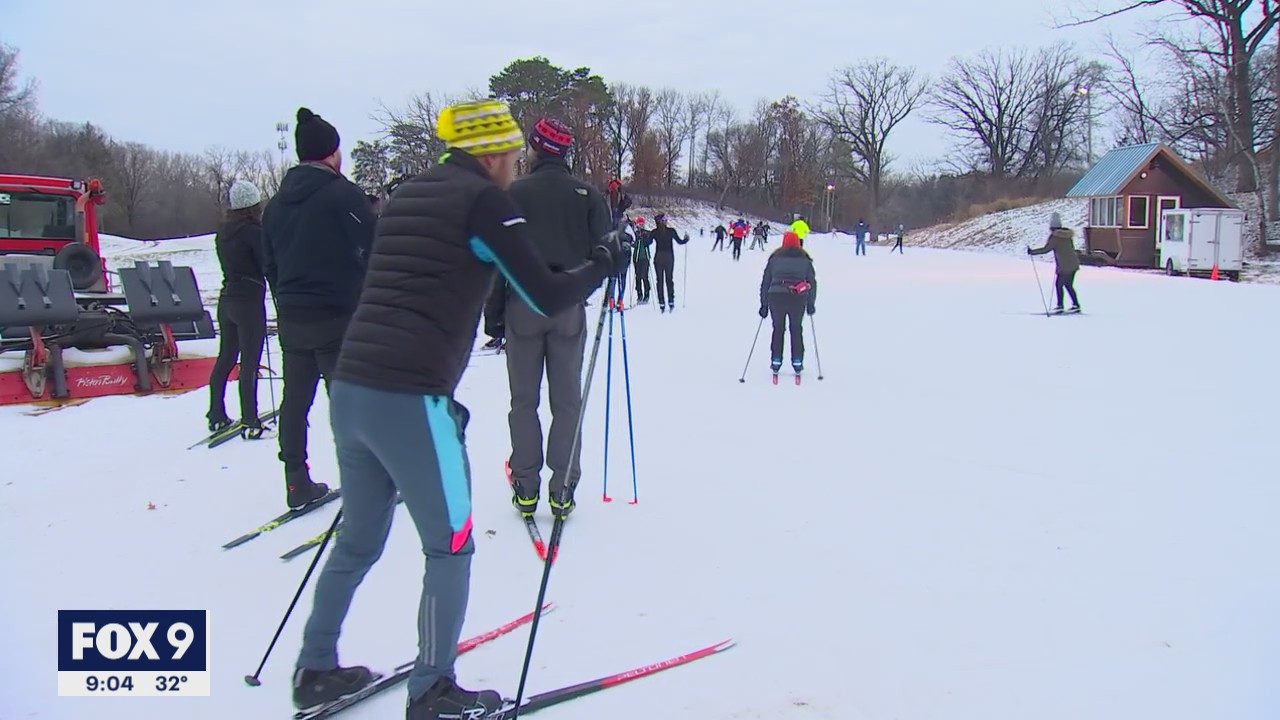 Skiers enjoy first measurable snowfall in the Twin Cities