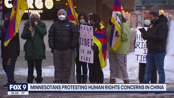 Minneapolis protest calls for boycott of Olympics over China's human rights abuses