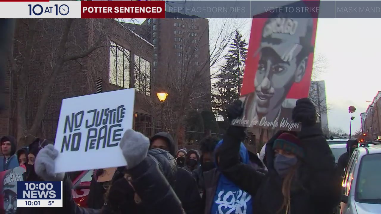 Kim Potter sentencing in Daunte Wright's death: Protesters express anger, frustration to lighter sentence