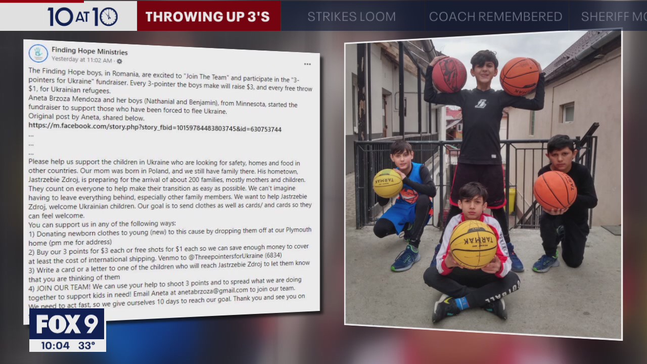Plymouth brothers raise money for Ukrainian refugees by shooting hoops