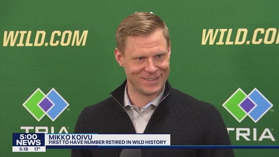 Minnesota Wild to retire Mikko Koivu No. 9 jersey Sunday at Xcel Energy Center