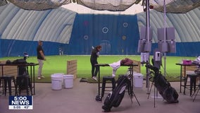 Golf fans find escape from spring weather in Edina