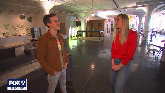 Co-working space combines work and fitness; ninja-warrior style