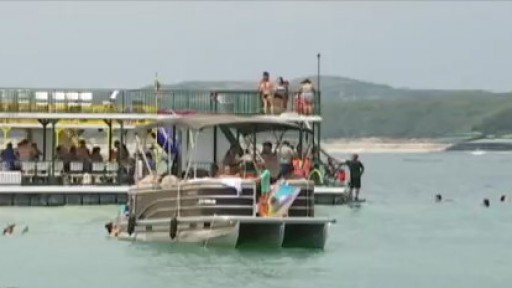 Looming Labor Day clouds threatened fun on Lake Travis