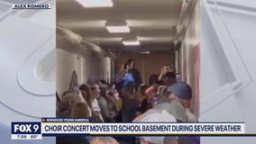 Choir concert moves to school basement during severe weather
