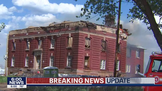 Large fire burns building near Fort Snelling