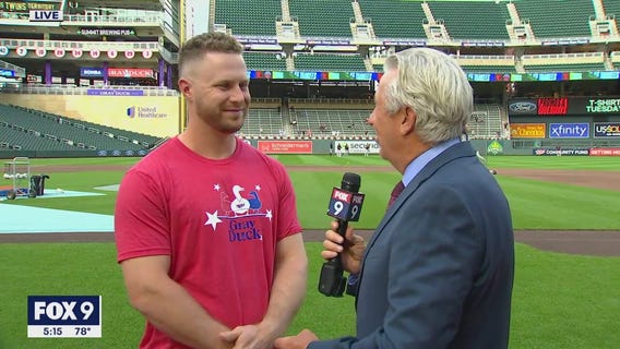 Twins catcher Ryan Jeffers speaks with Jim Rich on win over Yankees