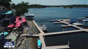 Hot, dry weather causes low water levels on Prior Lake
