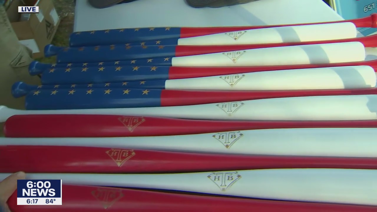 Town Ball: Local cabinet maker customizes players bats