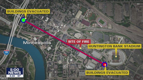 Buildings near University of Minnesota evacuated after explosion, fire