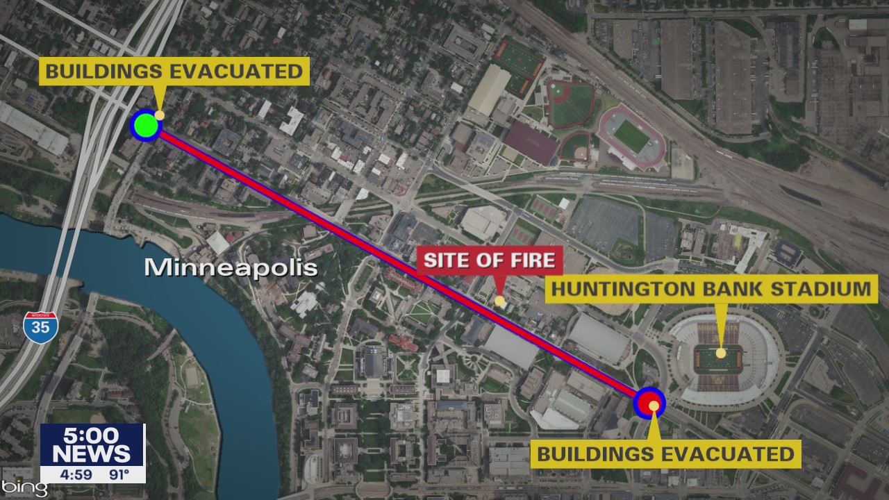 Buildings near University of Minnesota evacuated after explosion, fire