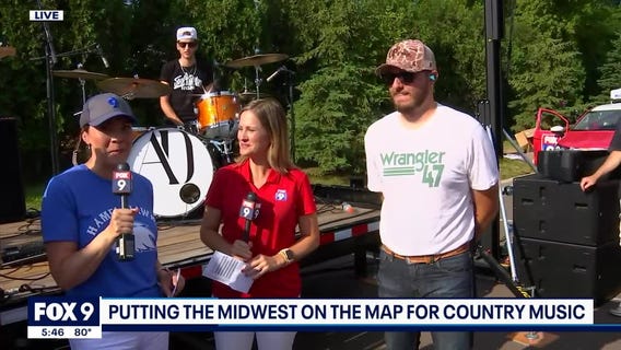 Anderson Daniels performs for the Town Ball Tour