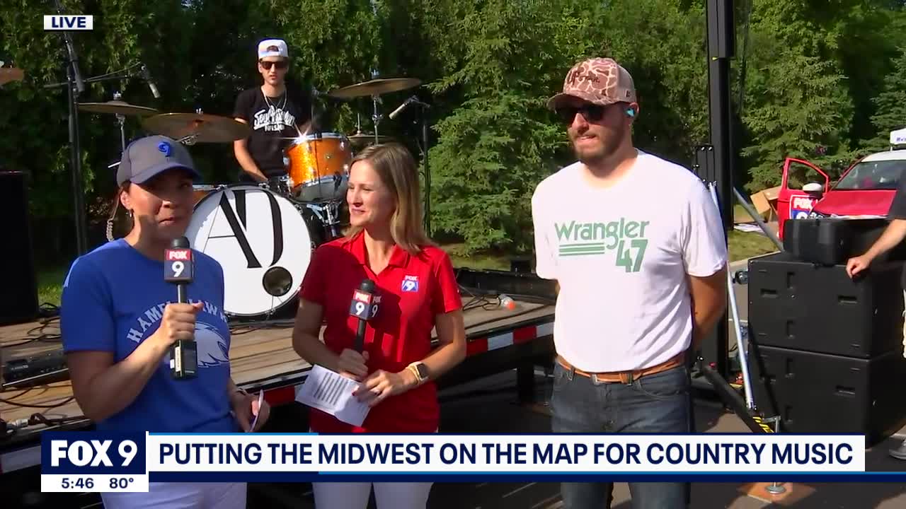 Anderson Daniels performs for the Town Ball Tour