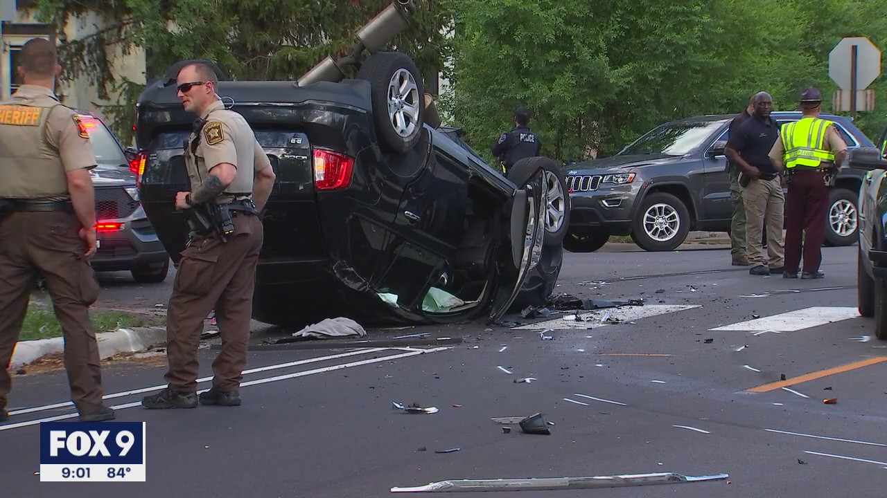 Brooklyn Center murder suspect chase leads to crash leaving six injured