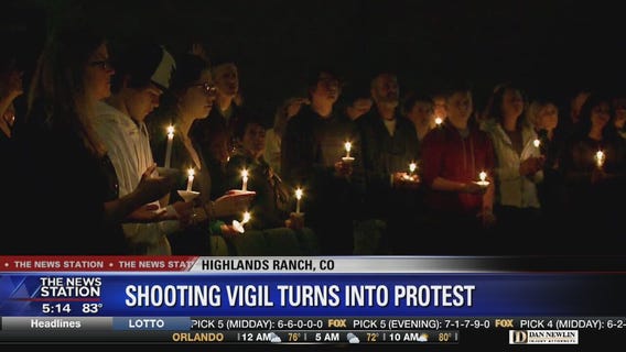 Shooting vigils turns into protest by students