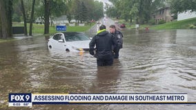 Driver rescued from flash flooding in Inver Grove Heights