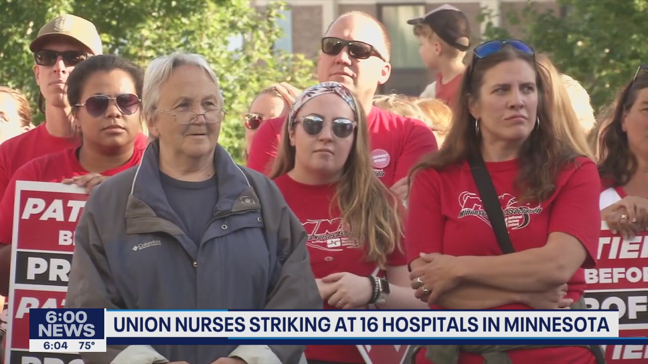 Minnesota nurses picket as thousands go on strike in state