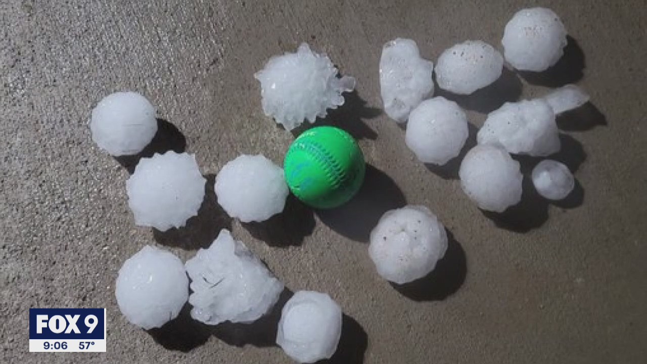 Large hail damages homes and cars in Minnesota, Wisconsin
